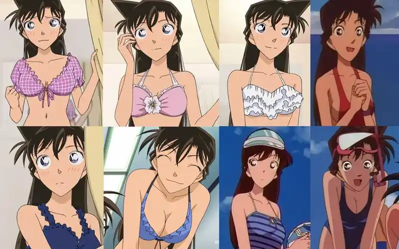 【名侦探柯南】小兰的泳衣时装进化史【柯南|官宣cp群像混剪】恋人