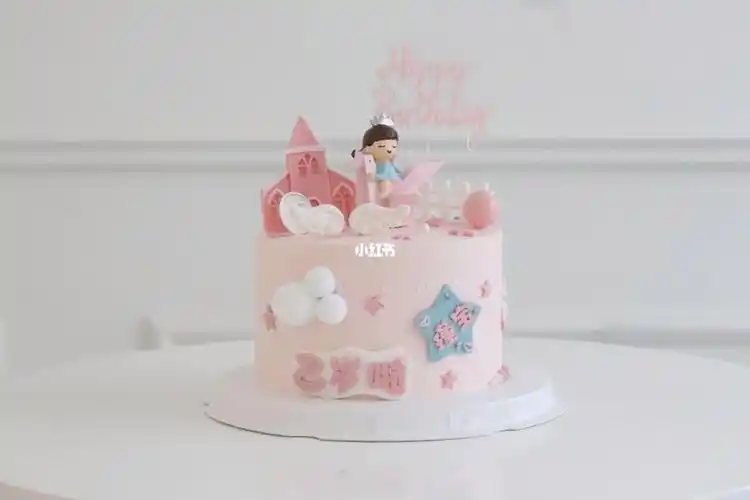 粉色千纸鹤蛋糕