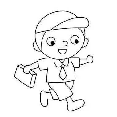 男孩自画像简笔画小男孩 小男孩的画像简笔画