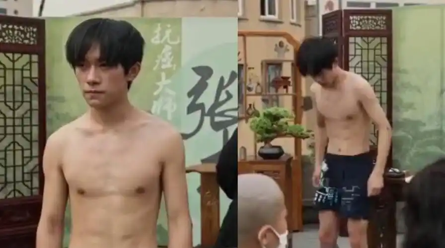 《送你一朵小红花》易烊千玺露腹肌圈粉无数,当众脱裤子只剩裤衩