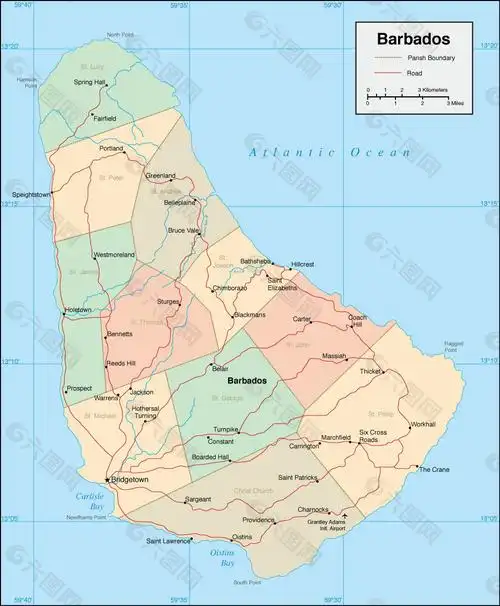 巴巴多斯地图