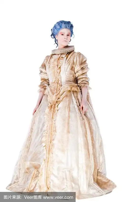 穿着中世纪服装的女人