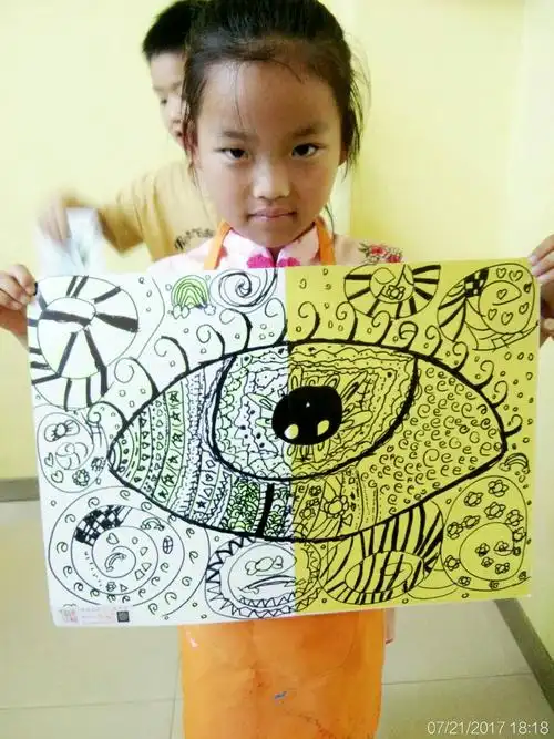 洛语妈妈美术馆创新成长三班第十课:线描眼睛