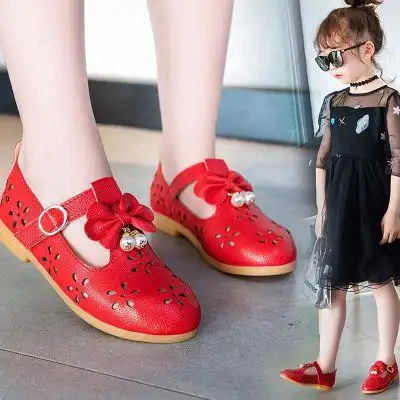 女童皮鞋春款儿童童鞋可爱公主鞋宝宝小皮鞋春秋女童鞋单鞋鞋子女红色