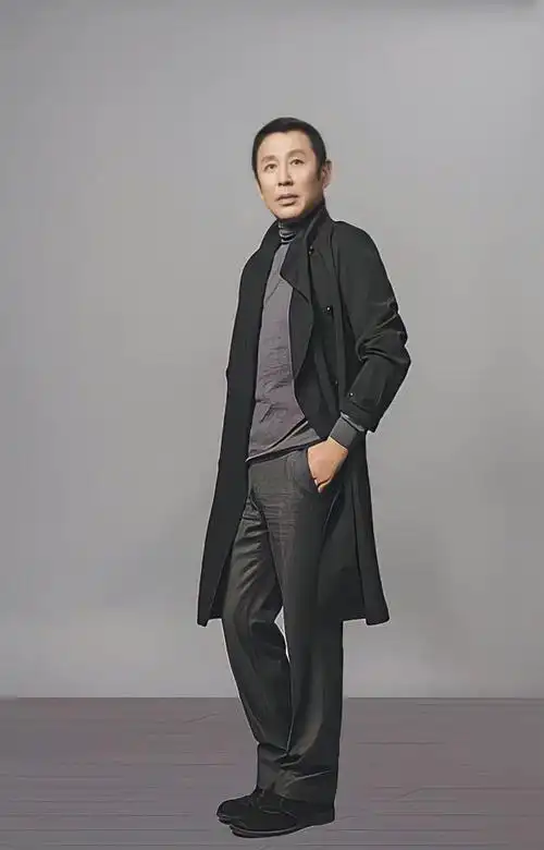 老戏骨陈道明真会打扮66岁穿锈色运动装太抢眼剪圆寸发型发言好帅