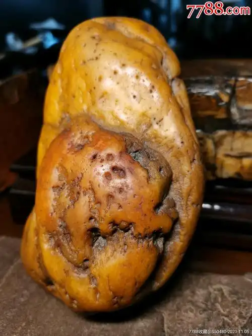 天然造型外皮颜色黄河石河洛系黄蜡石水冲造型原石河洛玉