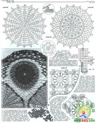 收藏的俄罗斯精美编织,钩针交流,美轮美奂部分由图解