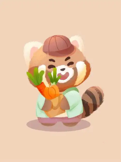 原创插画  #动物q版拟人化#作业  #小练习  #应图马插画