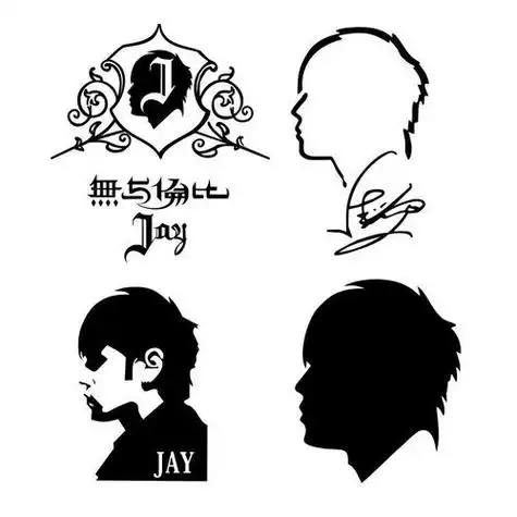 周杰伦车贴纸明星人物剪影贴音乐歌手头像反光汽车电动车墙贴划痕