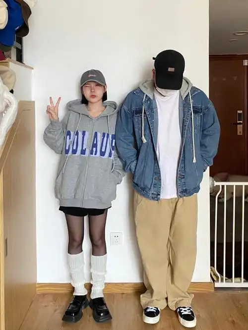 9699身高175|体重1959799身高155|体重80情侣穿搭用蓝色和