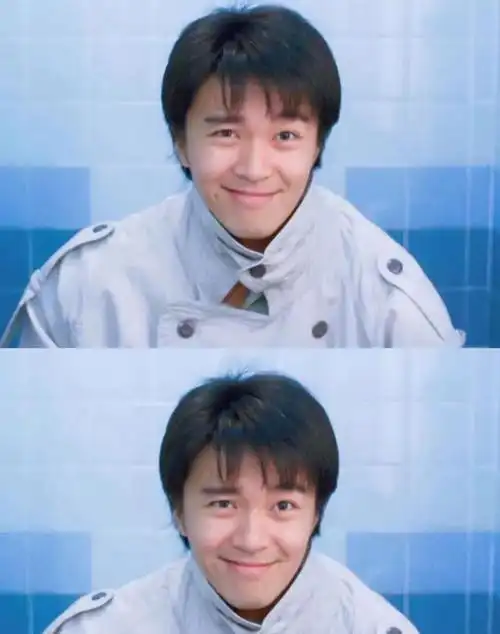 而周星驰其实是偏普通长相,但好在皮肤白,脸型好,五官是秀气型的,年轻