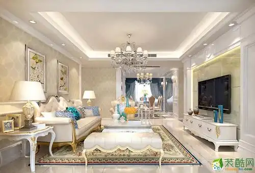 【云枫装饰】113平方简欧风格装修效果图