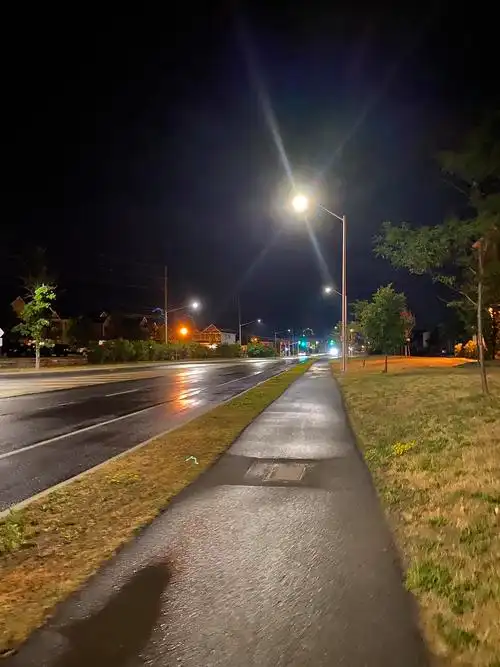 雨后加拿大夜晚的街道