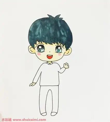 王源的卡通简笔画可爱