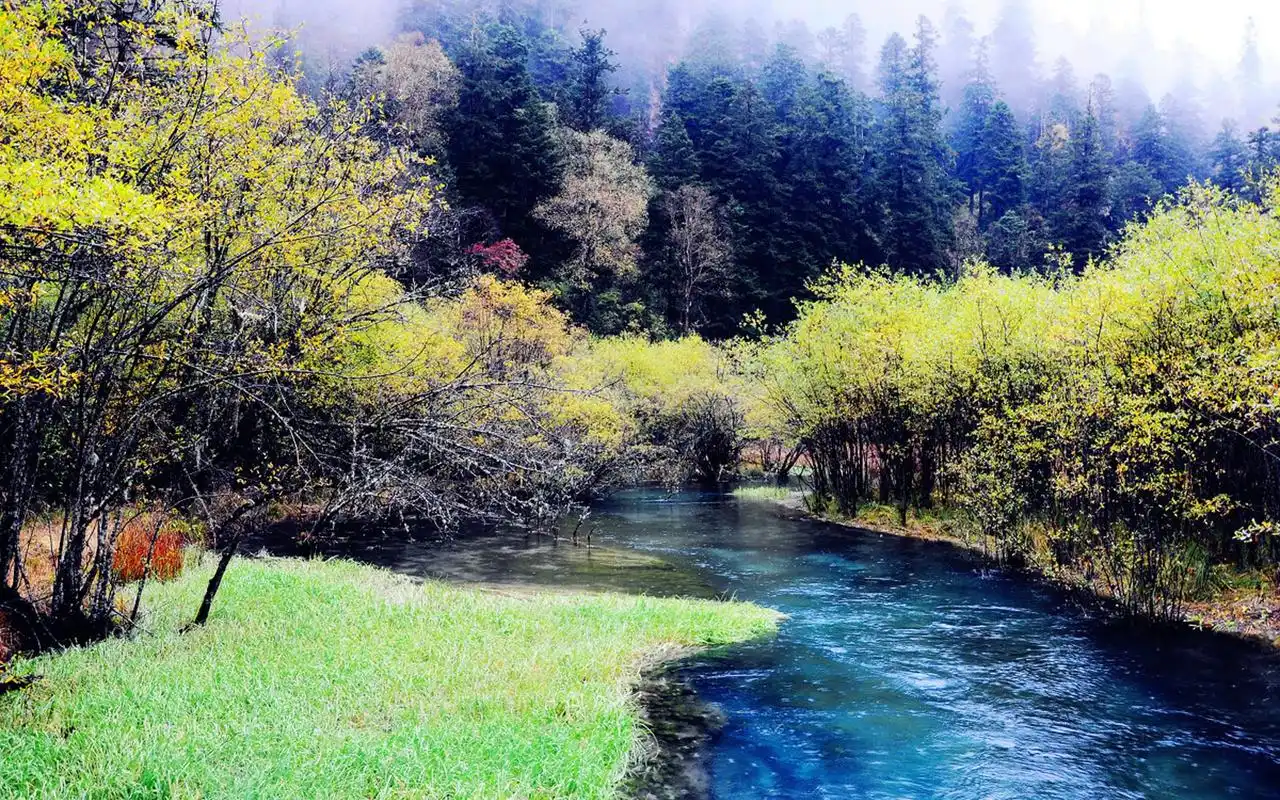 九寨沟唯美仙境自然风景摄影图片桌面壁纸