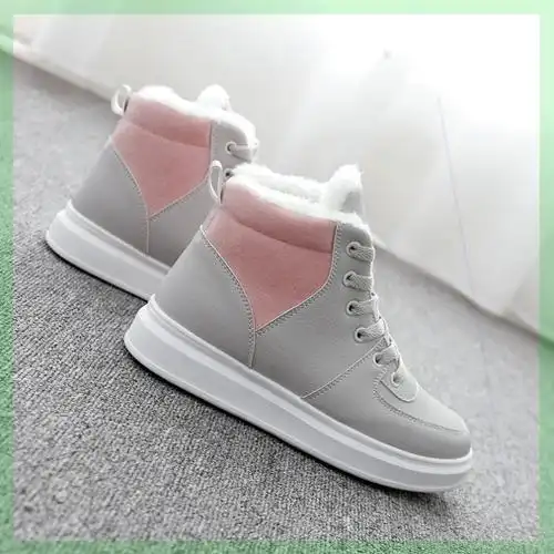 童鞋男童十带穿冬女孩4-13岁马靴加绒儿童雪地雪地靴