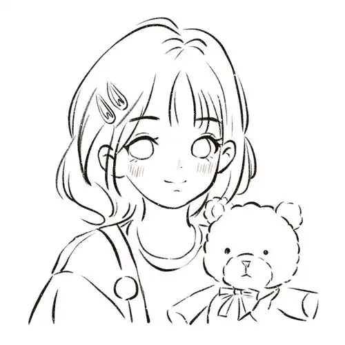 今日头像卡通二次元线稿