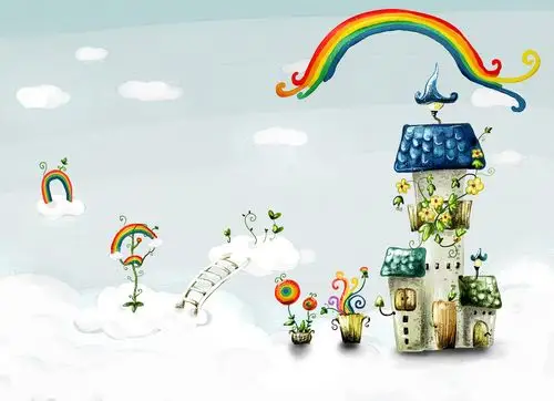 夏季卡通矢量背景图片