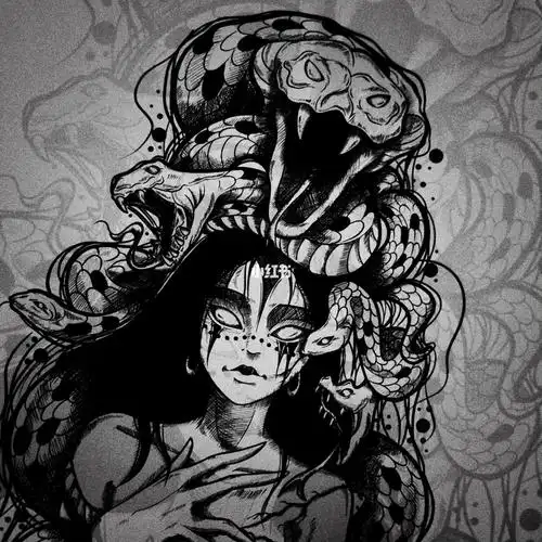 约稿暗黑蛇女孩