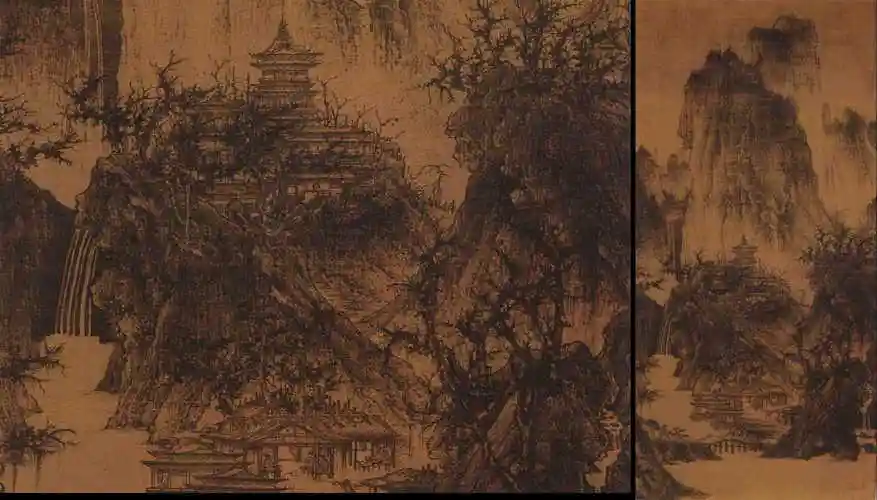 北宋古画《晴峦萧寺图》李成