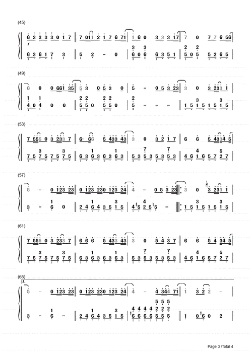 可惜没如果简易版简谱林俊杰钢琴谱pdf4页
