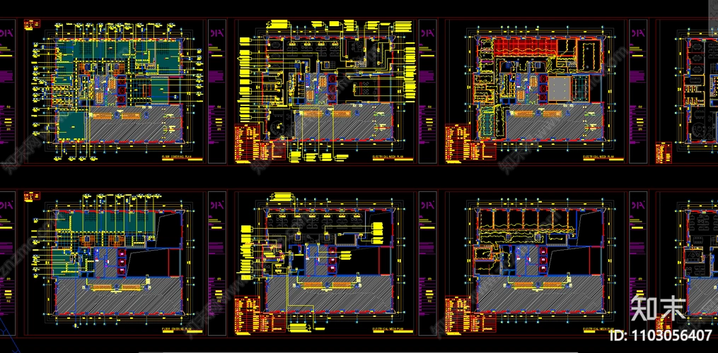 全套办公室深化图纸施工图下载