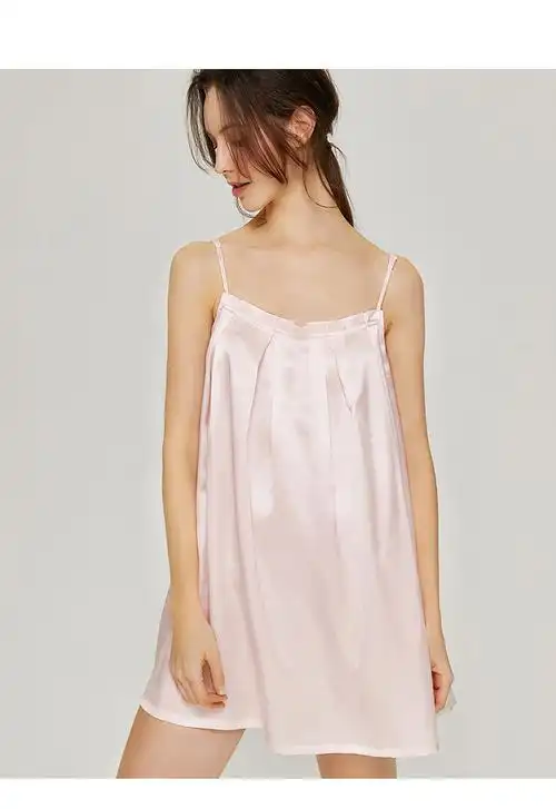 molaimersweet夏季宽松真丝吊带睡裙睡衣女性感修身显瘦桑蚕丝抹胸