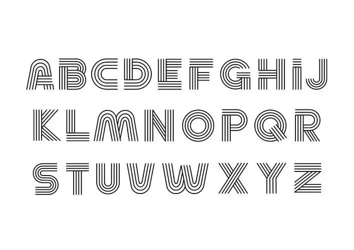 科技线条英文字体设计