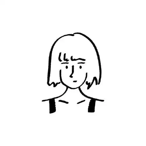 进来拿女头|极简黑白线条女生头像