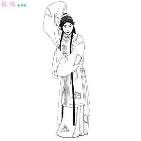 教你画戏曲人物花旦简笔画戏曲人物简笔画可爱京剧小人教你画戏曲人物