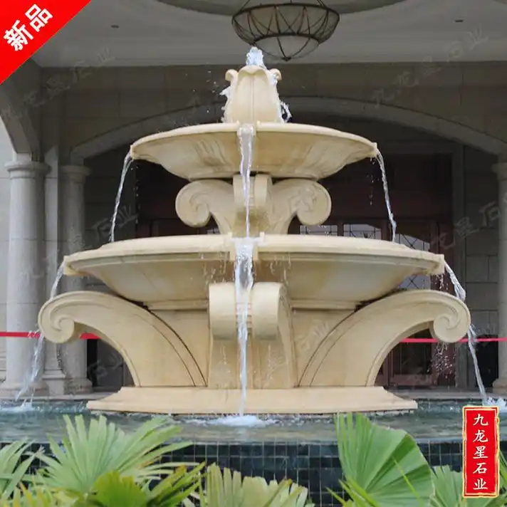 酒店石材喷泉水景设计款式欣赏