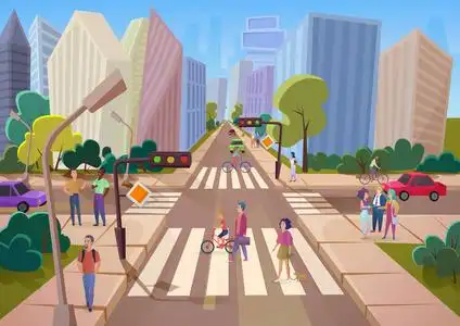 葡萄牙街人群图片