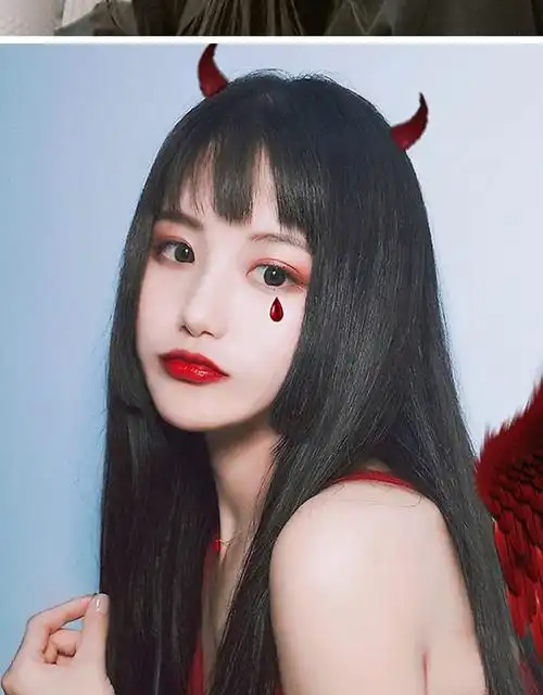 姬式水母姬假男女长直红日常自然全头套式公主切伪娘卷