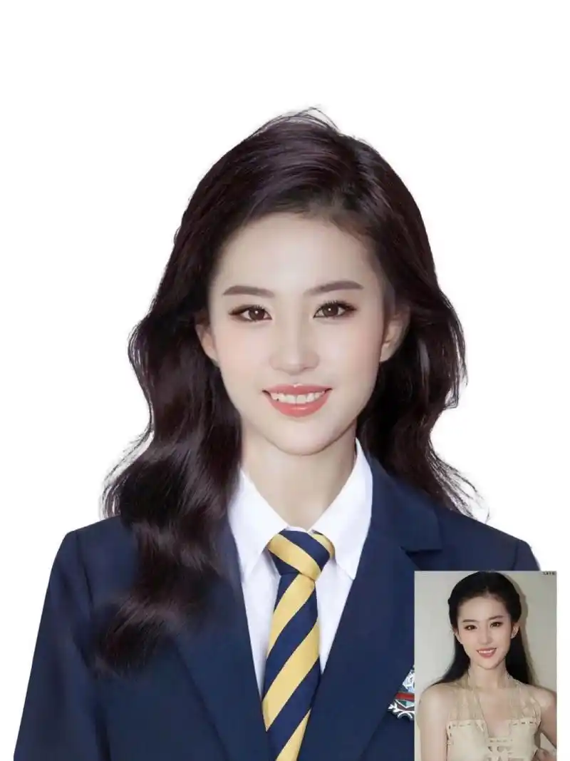 即便是证件照,依然绝美,刘亦菲.#美女