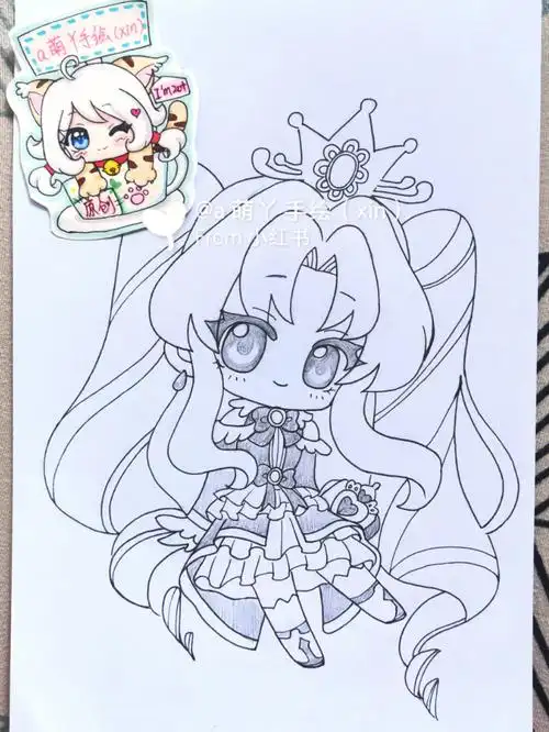 迷你世界彩俐公主画画的日常儿童简笔画教程