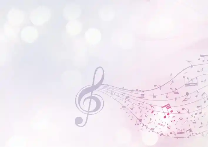 浪漫梦幻花朵音符音乐会背景素材