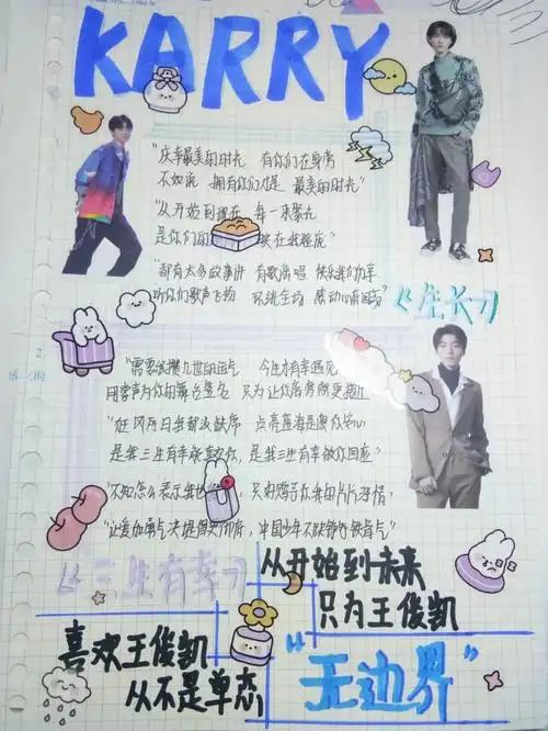 追星手账 王俊凯