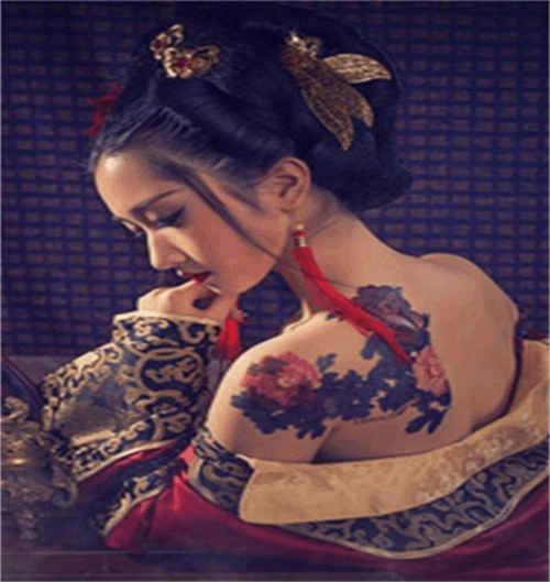古装美女纹身是一种艺术,五花八门的图案 天马行空的想象力