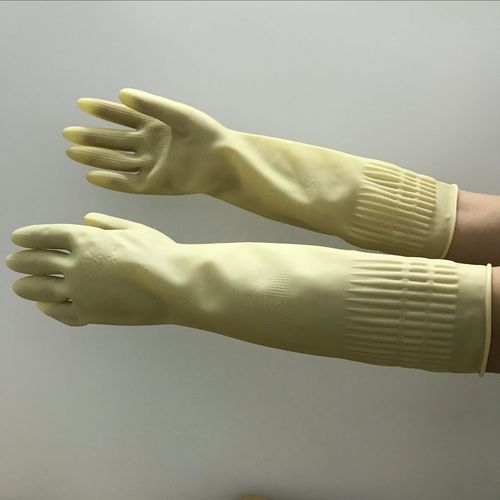 加长乳胶家务手套洗衣洗碗橡胶手套加厚家用厨房清洁牛筋手套批发