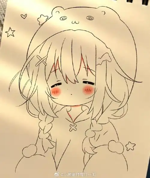 一组超可爱的简笔画女孩9896来自:画画的小迷糊#遇见艺术##手绘