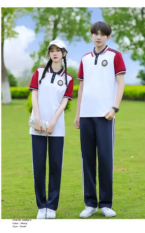 2598#实拍情侣装 校服套装学生夏季短袖中学生班服定制运动会服