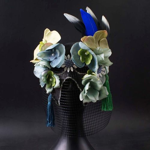 森系花仙子全脸美女神成人唱歌蒙面歌王面具舞台演出唱将假面罩