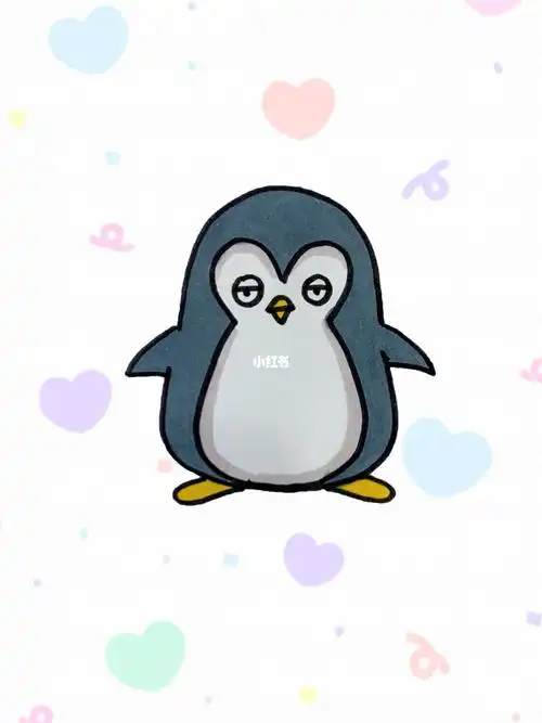 一只没睡醒的小企鹅#简笔画 #简笔画教程 #一起学画画 #可爱简笔画 #