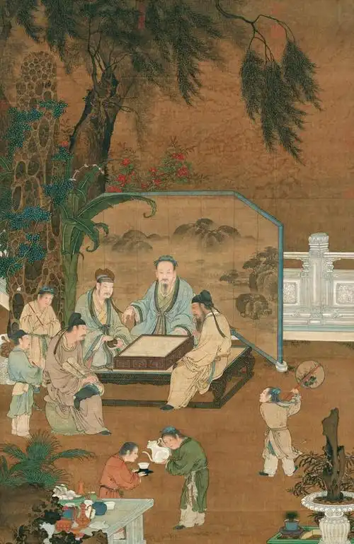 宋代人物画《十八学士图》