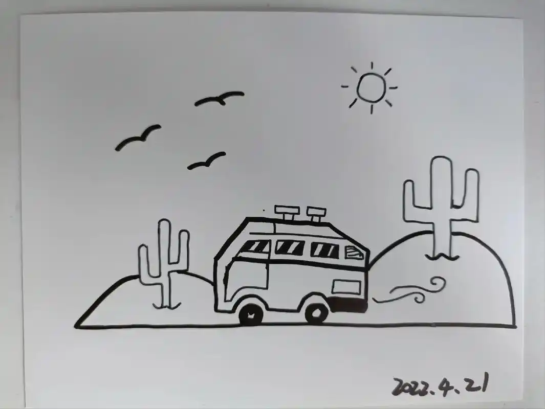 露营简笔画系列三