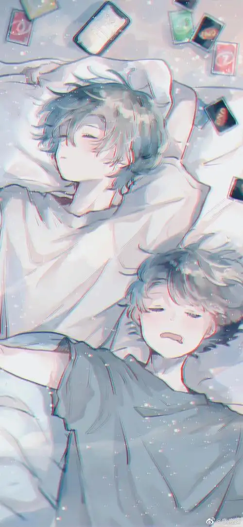 cr:@见水印 手绘插画/漫画少女/可爱卡通/旧漫壁纸/锁屏屏保/聊天背景