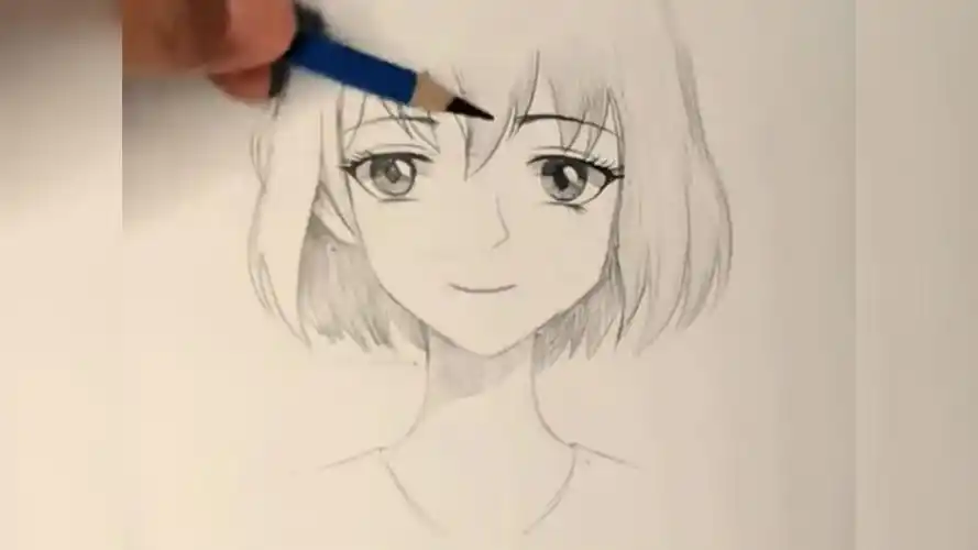 如何画动漫女孩收件箱绘图