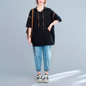 萌菲思大码女装200斤胖妹妹穿的短袖上衣加肥加大码肥胖女孩宽松显瘦