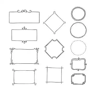 简约线条边框古典边框圆形边框素材
