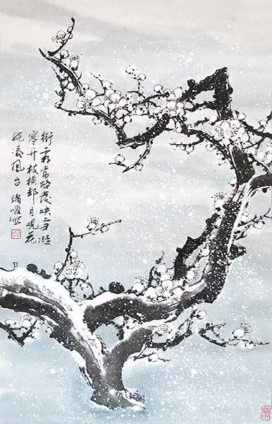 花鸟画39-雪梅